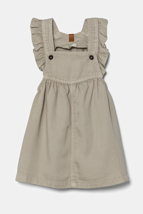 United Colors of Benetton sukienka niemowlęca midi beżowy 41AQAV00M.W.Seasonal