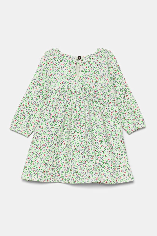 Otroška obleka United Colors of Benetton 3OBQAV00H.W.Seasonal bela SS25