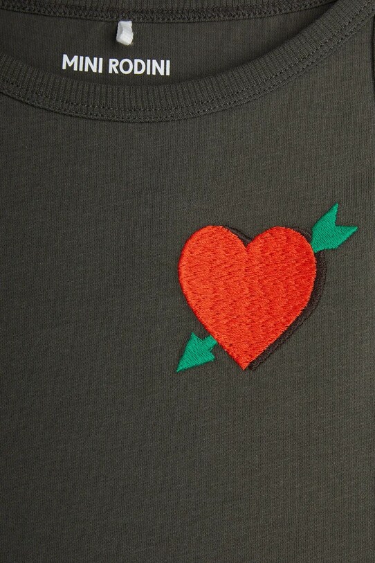 Otroška bombažna obleka Mini Rodini Arrowed heart črna 2525010799