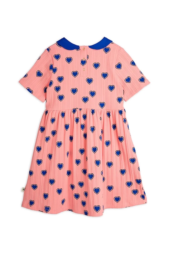 Deklice Otroška bombažna obleka Mini Rodini Outlined hearts 2525011028 roza