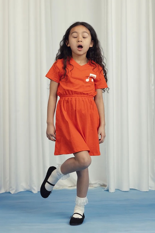 Dětské bavlněné šaty Mini Rodini Note 2525012142