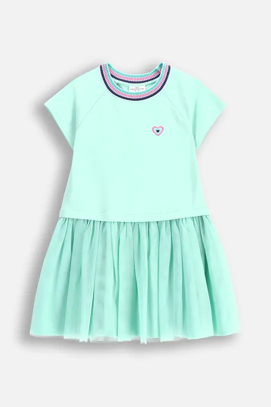 Dívčí šaty Coccodrillo mini tyrkysová WC5129201CGK