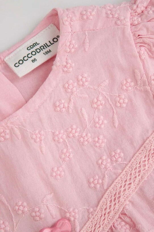 Lány Coccodrillo baba pamut ruha WC5128201HGN rózsaszín