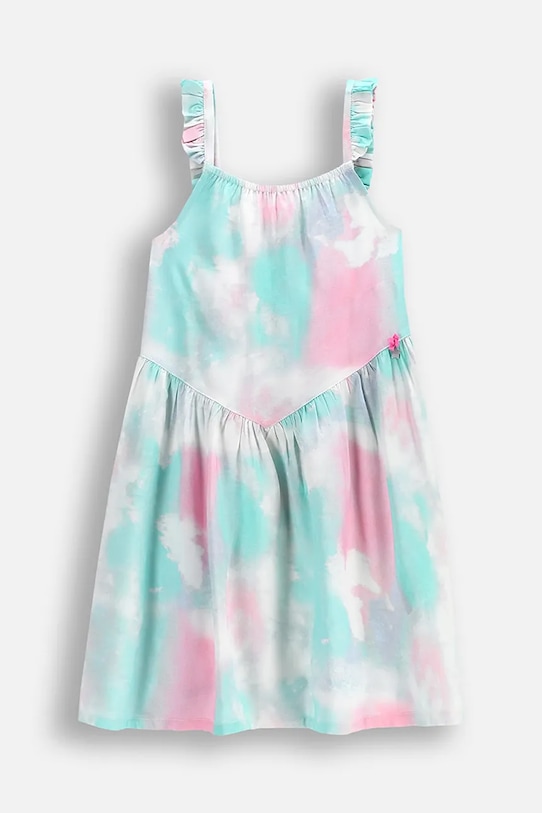 Παιδικό φόρεμα Coccodrillo στρογγυλό τιρκουάζ WC5128301IGK