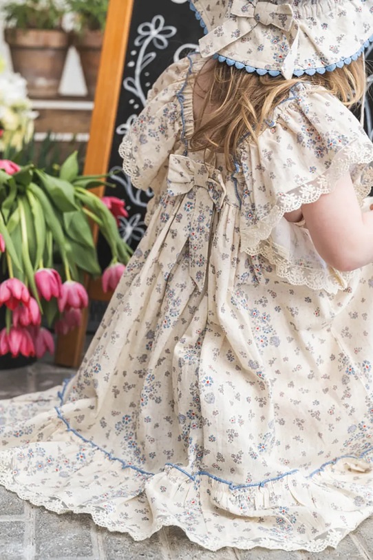 Дитяча сукня з домішкою льону That's mine Celina бежевий 151028.