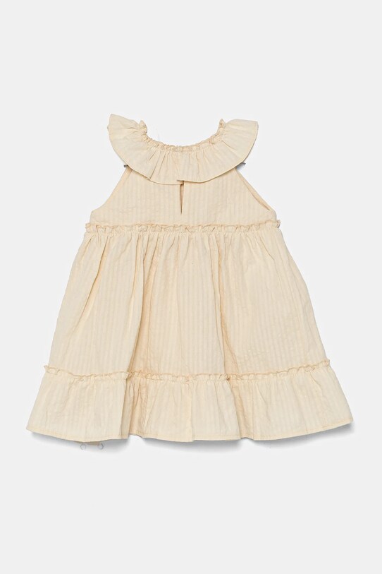 Jamiks rochie din bumbac pentru bebeluși AISZA II AISZA.II.Sukie.JLH015.G bej SS25
