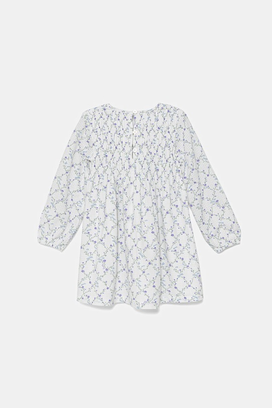 Παιδικό βαμβακερό φόρεμα United Colors of Benetton 40VFGV028.P.Seasonal λευκό SS25