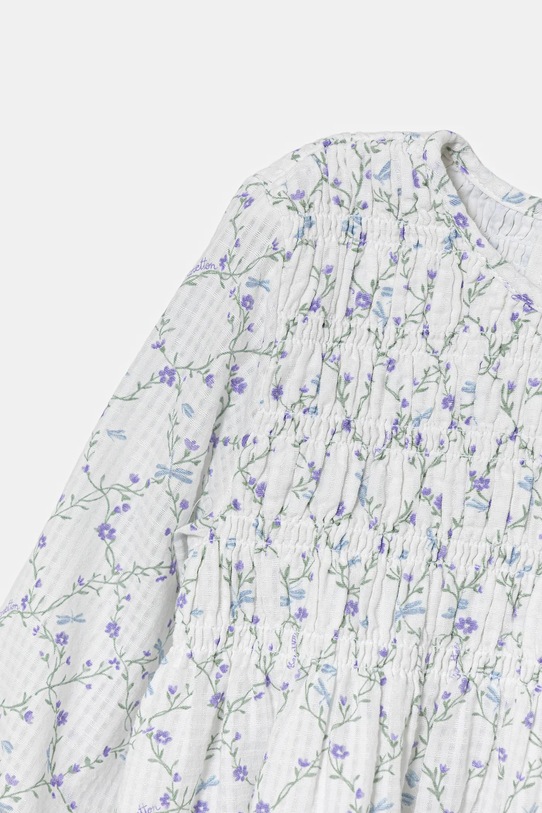 Κοριτσίστικα Παιδικό βαμβακερό φόρεμα United Colors of Benetton 40VFGV028.P.Seasonal λευκό