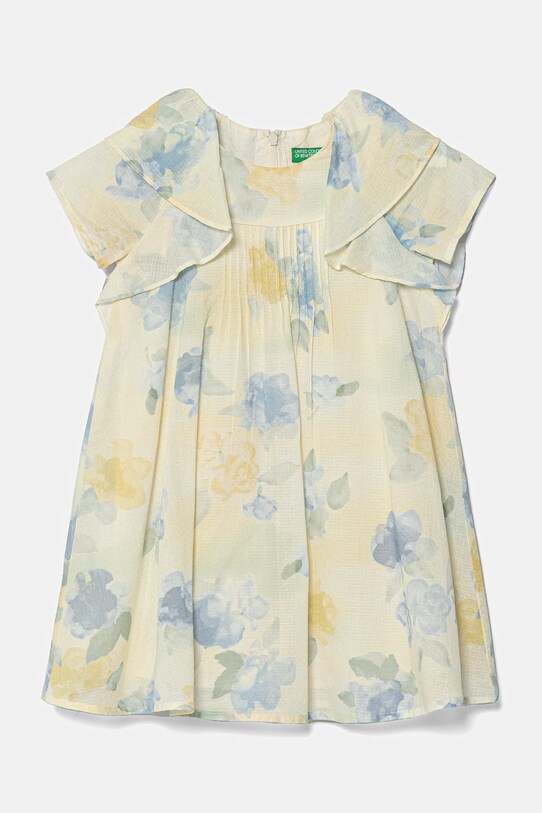 Παιδικό βαμβακερό φόρεμα United Colors of Benetton βαμβάκι μπεζ 4HYUGV02B.P.Seasonal