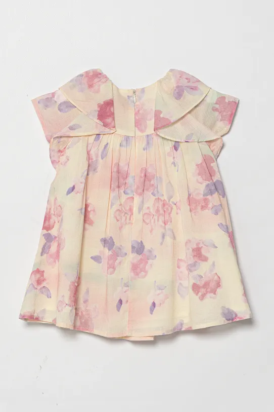 United Colors of Benetton rochie din bumbac pentru copii 4HYUGV02B.P.Seasonal roz SS25