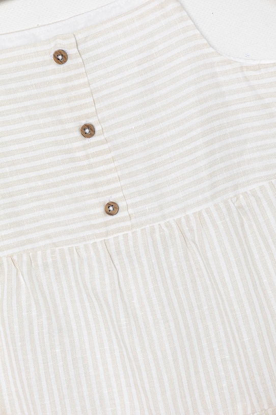 DÍVKA Dětské lněné šaty United Colors of Benetton 4Q1NGV025.P.Seasonal béžová