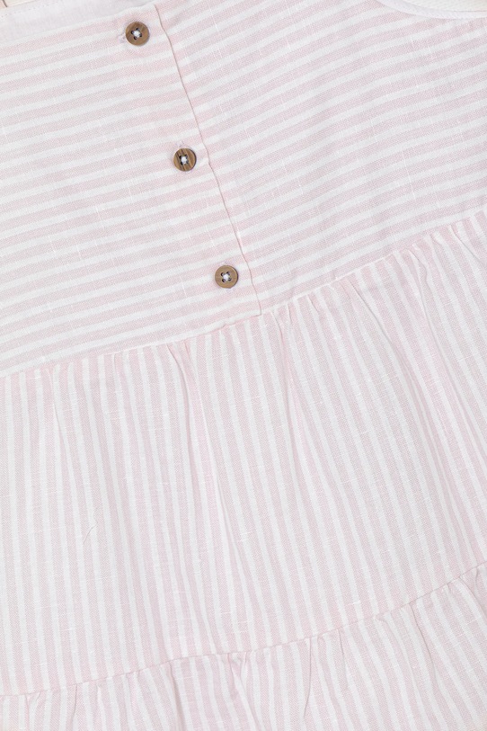 DÍVKA Dětské lněné šaty United Colors of Benetton 4Q1NGV025.P.Seasonal růžová