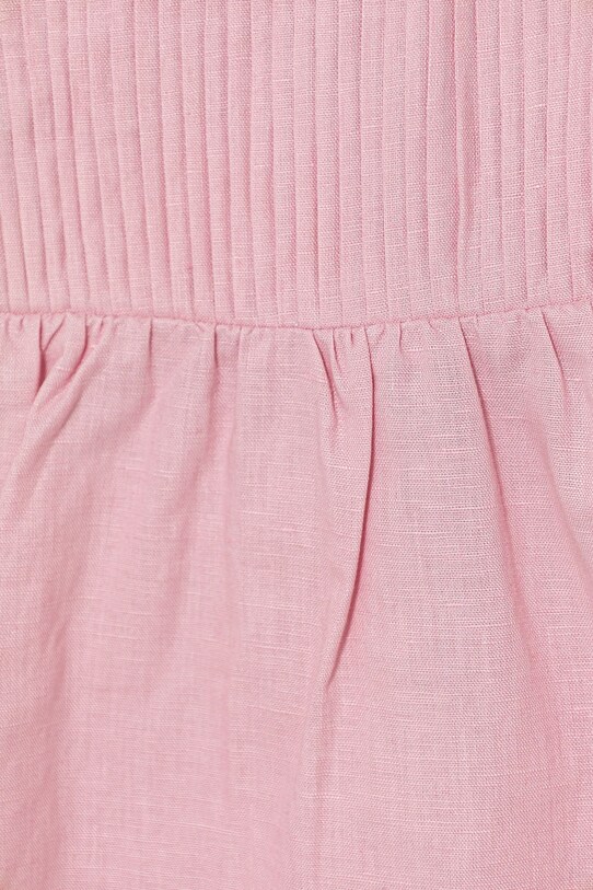 Djevojčice Lanena haljina za bebe United Colors of Benetton 43WBAV00N.W.Seasonal roza