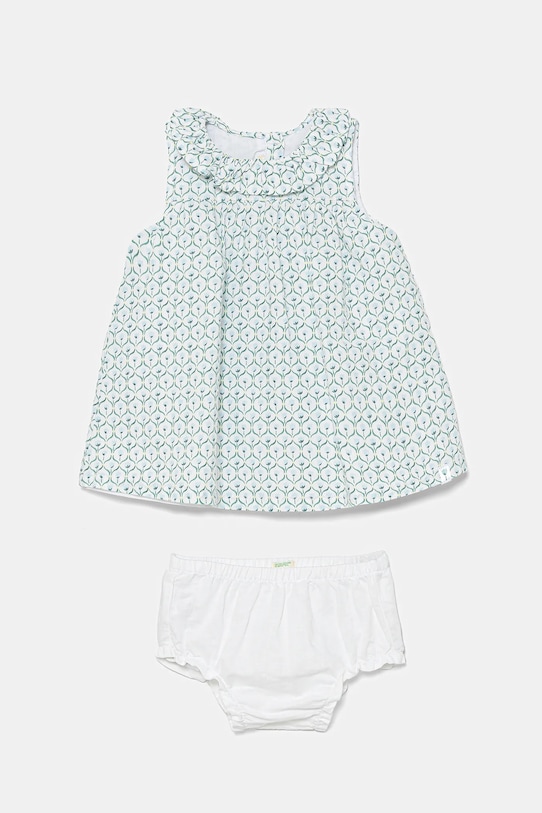 Ľanové šaty pre bábätká United Colors of Benetton ľan modrá 4Q1NAV00O.W.Seasonal