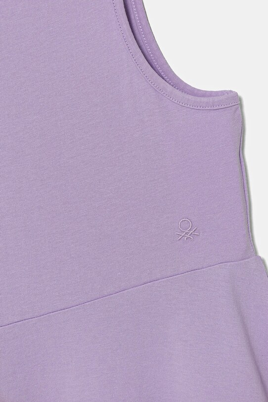 Fete United Colors of Benetton rochie din bumbac pentru copii 3NPDCV011.G.Seasonal violet
