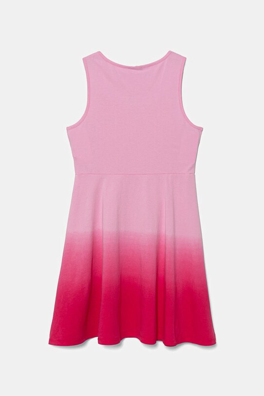 United Colors of Benetton rochie din bumbac pentru copii 3NPDCV011.G.Seasonal roz SS25