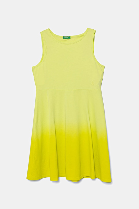 Дитяча бавовняна сукня United Colors of Benetton бавовна зелений 3NPDCV011.G.Seasonal