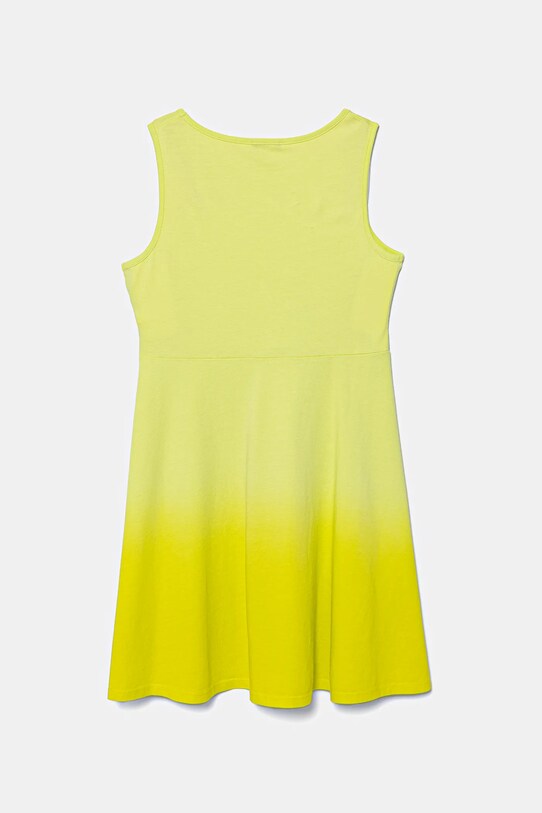 United Colors of Benetton rochie din bumbac pentru copii 3NPDCV011.G.Seasonal verde SS25