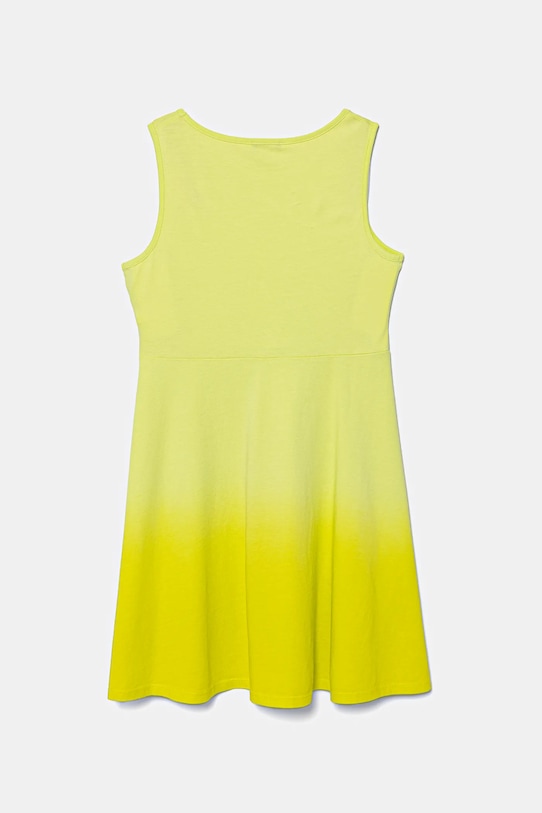 Дитяча бавовняна сукня United Colors of Benetton 3NPDCV011.G.Seasonal зелений SS25