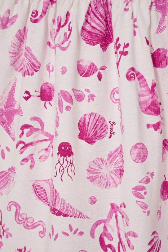 Κοριτσίστικα Παιδικό βαμβακερό φόρεμα United Colors of Benetton 34VAGV010.P.Seasonal ροζ