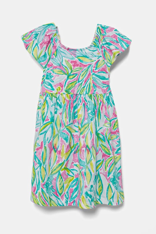 Παιδικό βαμβακερό φόρεμα United Colors of Benetton βαμβάκι πράσινο 34VAGV010.P.Seasonal