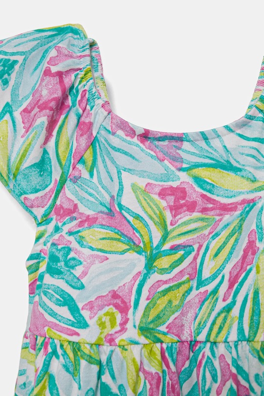 Κοριτσίστικα Παιδικό βαμβακερό φόρεμα United Colors of Benetton 34VAGV010.P.Seasonal πράσινο