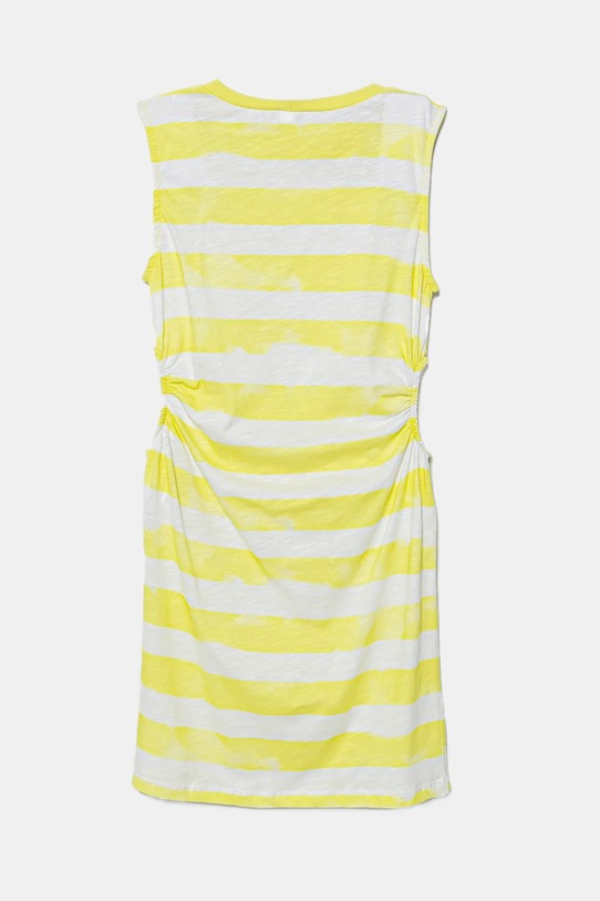 United Colors of Benetton sukienka bawełniana dziecięca 3SL3CV013.G.Seasonal żółty SS25