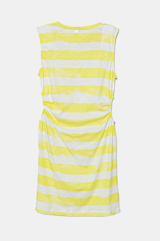 United Colors of Benetton sukienka bawełniana dziecięca 3SL3CV013.G.Seasonal żółty SS25