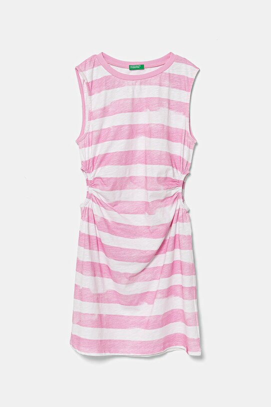 Хлопковое детское платье United Colors of Benetton хлопок розовый 3SL3CV013.G.Seasonal