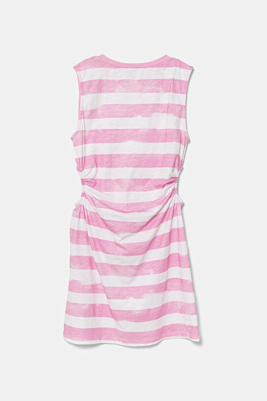 Хлопковое детское платье United Colors of Benetton 3SL3CV013.G.Seasonal розовый SS25