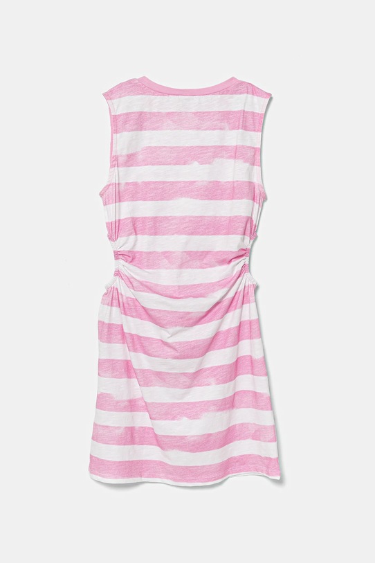 United Colors of Benetton rochie din bumbac pentru copii 3SL3CV013.G.Seasonal roz SS25