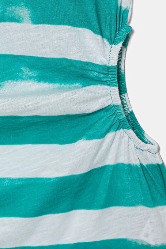 Fete United Colors of Benetton rochie din bumbac pentru copii 3SL3CV013.G.Seasonal turcoaz