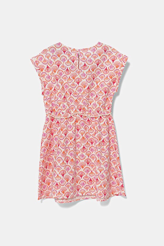 Дитяча бавовняна сукня United Colors of Benetton 4MMDCV03F.G.Seasonal помаранчевий SS25