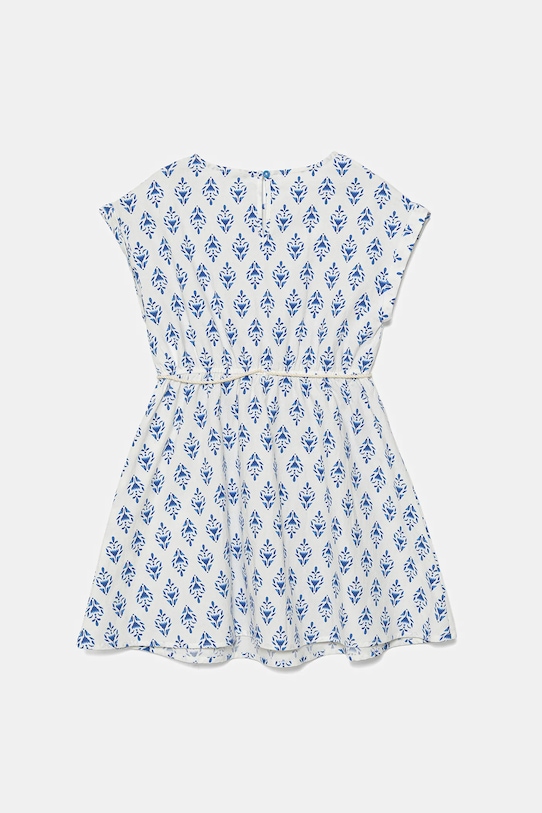 Dětské bavlněné šaty United Colors of Benetton 4MMDCV03F.G.Seasonal modrá SS25