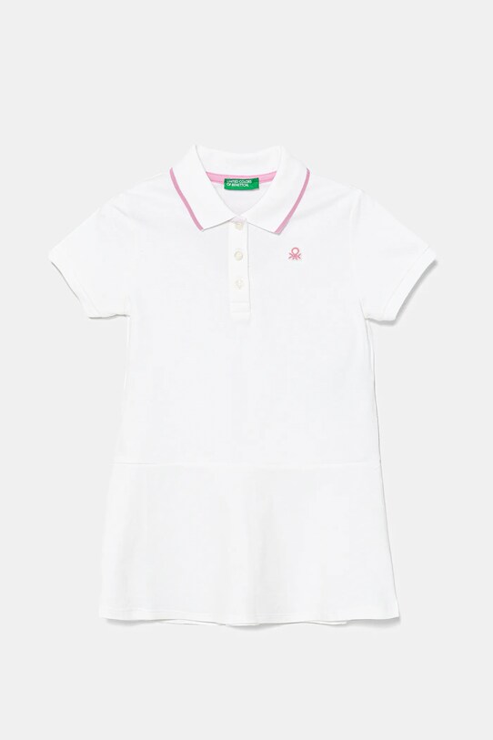Dievčenské šaty United Colors of Benetton s elastanom biela 3F9HGV00Z.P.Seasonal