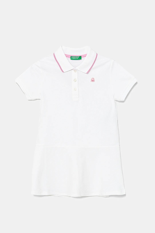 Dievčenské šaty United Colors of Benetton s elastanom biela 3F9HGV00Z.P.Seasonal