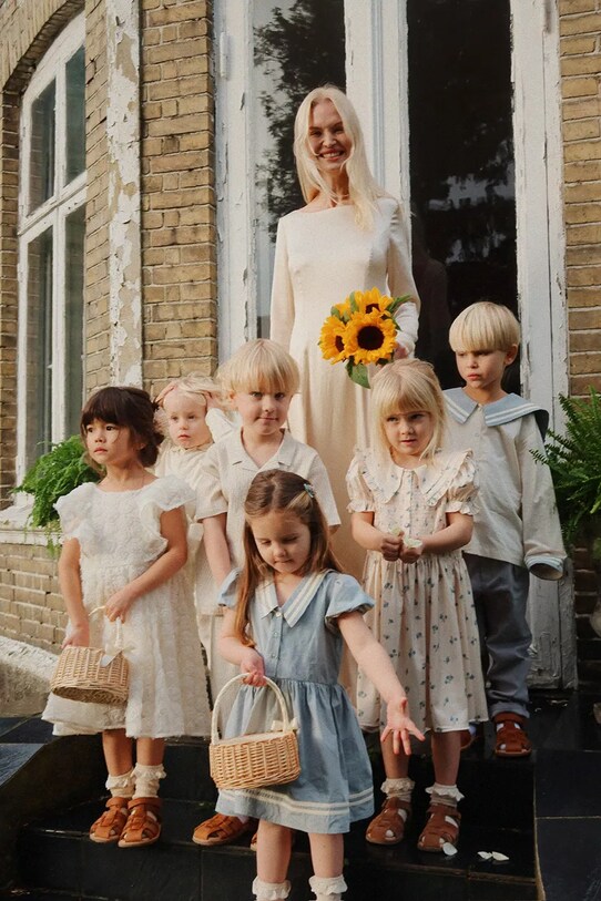 Konges Sløjd sukienka bawełniana dziecięca CELEBRATION ALLIE SAILOR DRESS GOTS KS103567