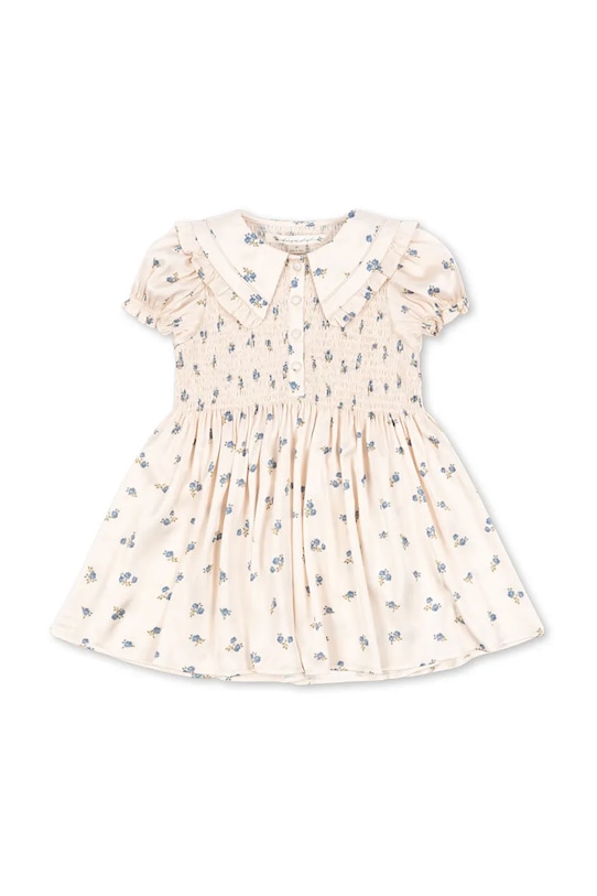 Konges Sløjd vestito bambina CELEBRATION SHEENY SMOCK DRESS KS103568 beige SS25