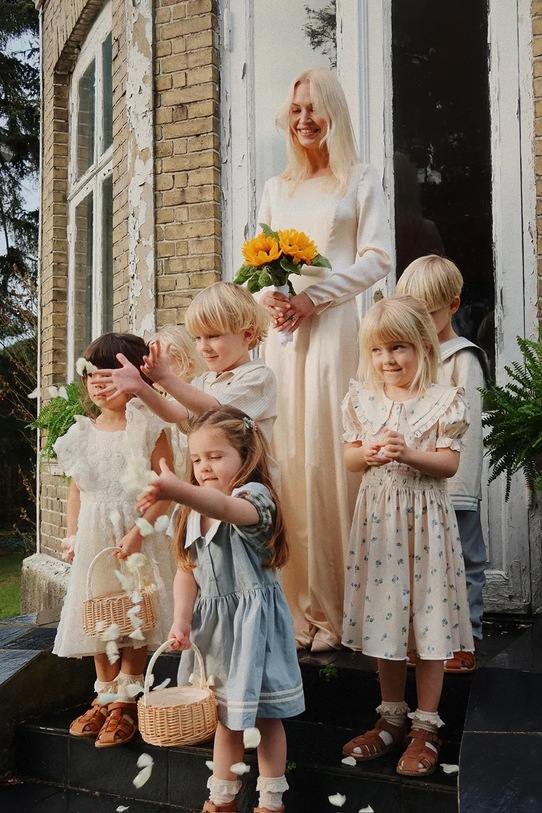 Konges Sløjd vestito bambina CELEBRATION SHEENY SMOCK DRESS KS103568