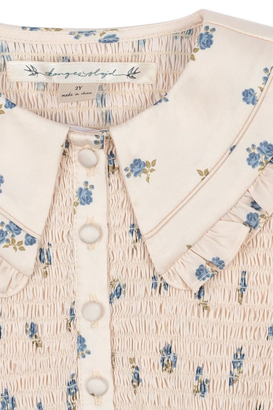 Konges Sløjd vestito bambina CELEBRATION SHEENY SMOCK DRESS KS103568 beige