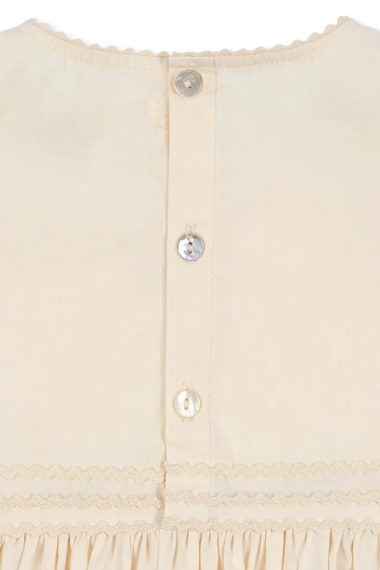 Konges Sløjd sukienka bawełniana dziecięca CELEBRATION AALIYAH DRESS GOTS beżowy KS103576