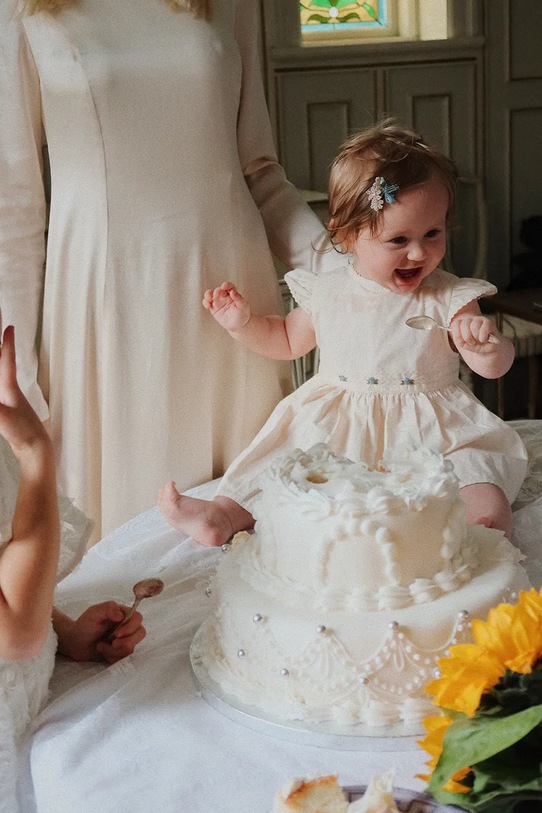 Дитяча бавовняна сукня Konges Sløjd CELEBRATION AALIYAH BABY SET GOTS KS103577