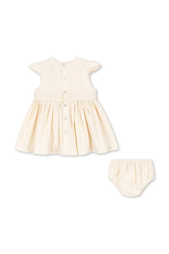 Fete Konges Sløjd rochie din bumbac pentru bebeluși CELEBRATION AALIYAH BABY SET GOTS KS103577 bej
