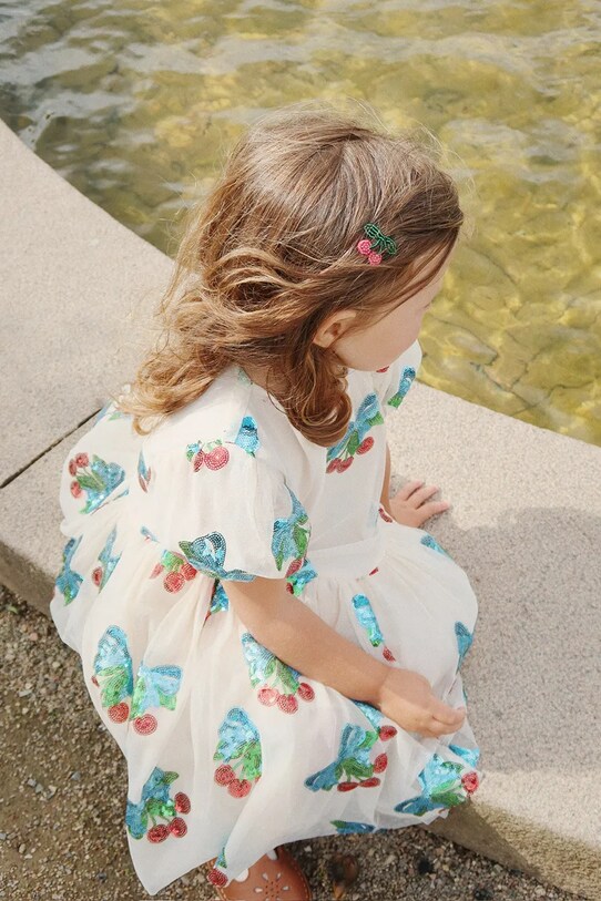 Сукня Konges Sløjd HEARTLILY DRESS GRS бавовна бежевий KS103220