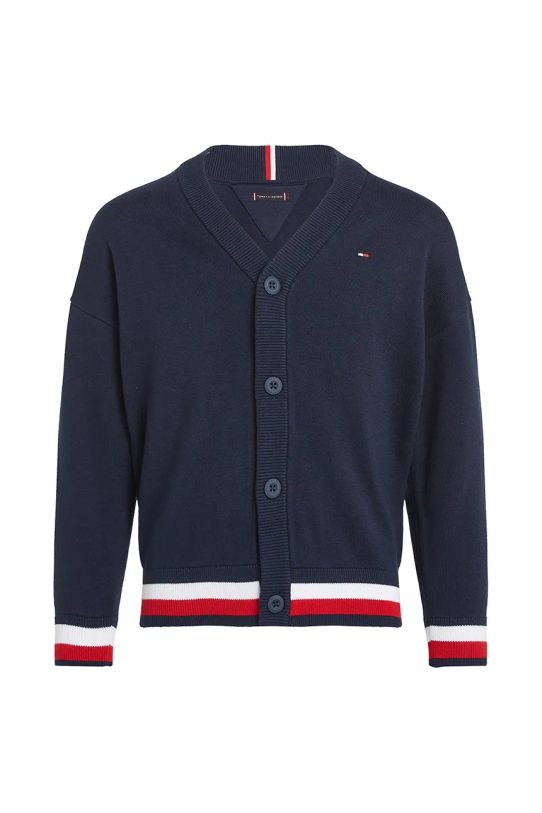 Tommy Hilfiger cardigan di cotone bambino/a KB0KB08891.PPYA blu navy SS25