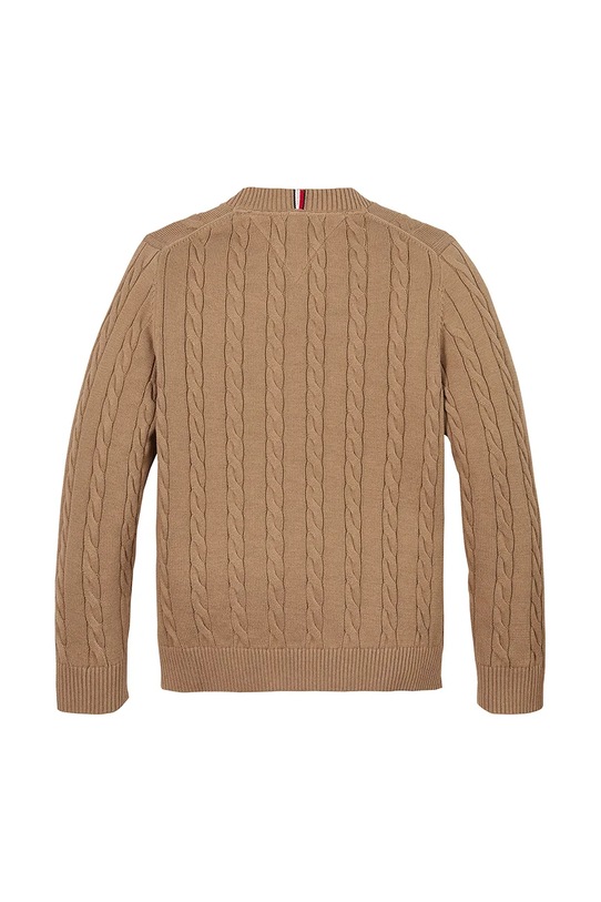 Хлопчик Дитячий бавовняний светр Tommy Hilfiger KB0KB09348.PPYA коричневий
