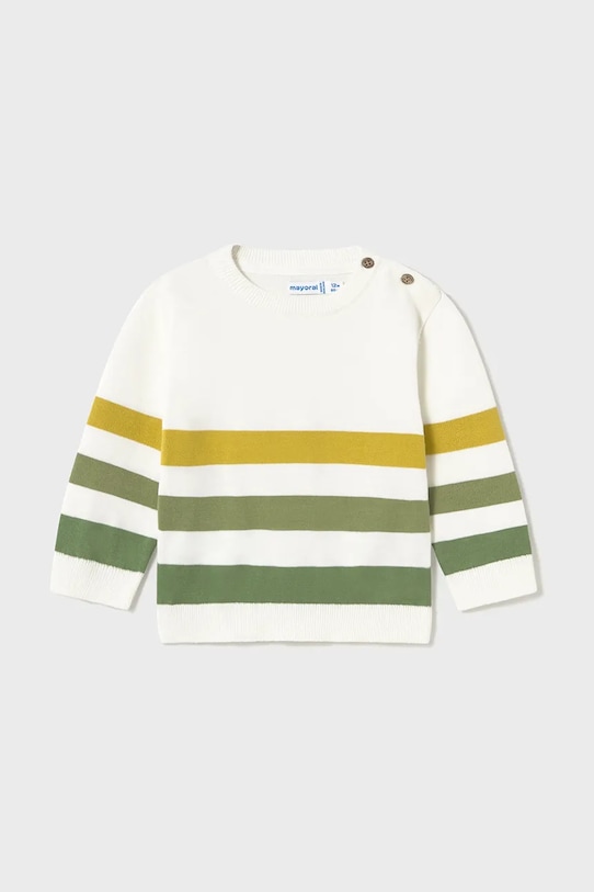 Dětský bavlněný svetr Mayoral středně silná zelená 1301.3C.Baby.PPYA