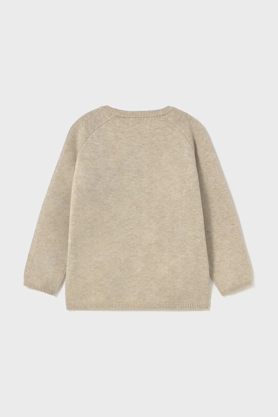 Детский хлопковый свитер Mayoral 1302.3E.Baby.PPYA бежевый SS25