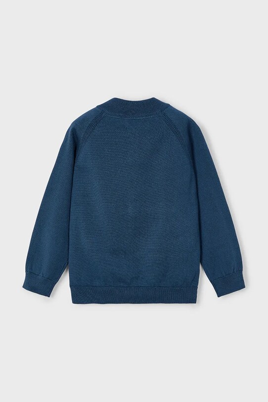 Mayoral cardigan din bumbac pentru copii 3373.5H.Mini.PPYA bleumarin SS25