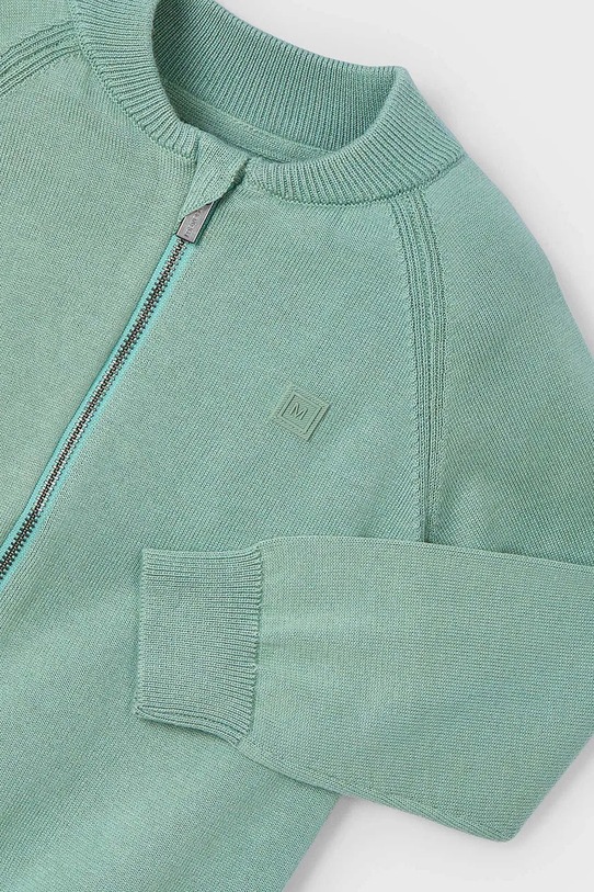Mayoral cardigan din bumbac pentru copii verde 3373.5H.Mini.PPYA